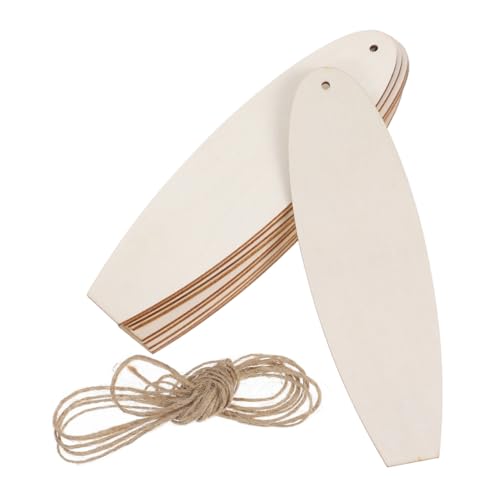 DECHOUS 20 Stück Surfboard Decoration Surfbrett- Aus Holz Mini-Surfbrett- Holzspäne Khaki von DECHOUS