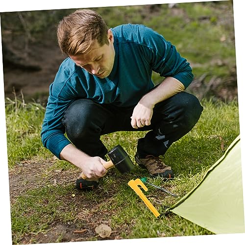 DECHOUS 24 Stück Teiliges Gelbe Kunststoff Zeltnägel aus Robustem Abs Ultraleicht Rostfrei für Outdoor Zelte Strand Camping und Garten Einfach zu Handhaben und Wiederverwendbar zur von DECHOUS