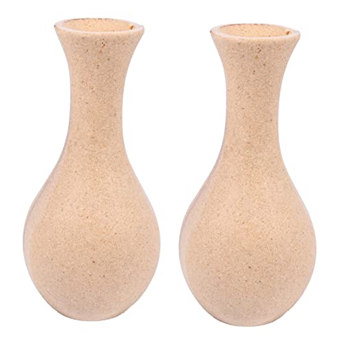 DECHOUS 2 Stücke Wohnkultur Weiß Embryo Vase Ton Modellierung Vase Für Blumen Desktop von DECHOUS