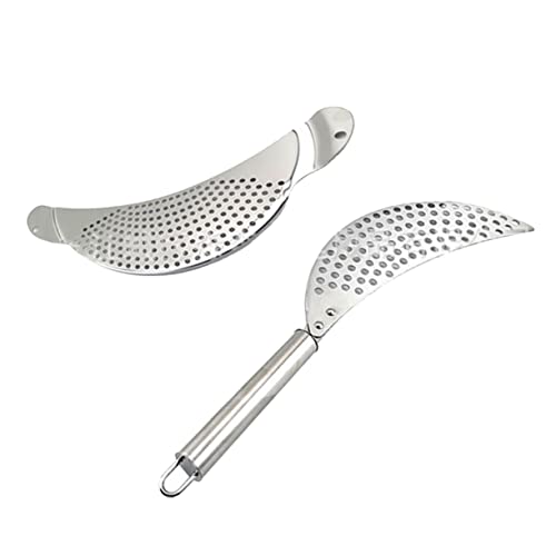 DECHOUS 2St Topfsieb Siebe für die Küche Siebe und Siebe Metallsieb Edelstahl Filter Sieb mit Griff Mond Sieb Handbuch Abtropffläche Topf aus Edelstahl Rostfreier Stahl von DECHOUS