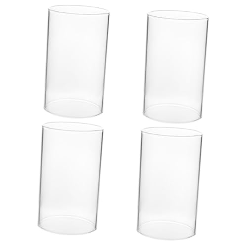 DECHOUS 4 Stück Kerzenschirm Transparente Kerzenabdeckung Zylinderförmiger Kerzenhalter Lampe Fenster Kerze Dose im Freien kerzenständer Desktop-Glasschirme Kerzenabdeckung aus klarem Glas DECHOUS 4 Stück Kerzenschirm Transparente Kerzenabdeckung Zylinderförmiger Kerzenhalter Lampe Fenster Kerze Dose im Freien kerzenständer Desktop-Glasschirme Kerzenabdeckung aus klarem Glas von DECHOUS
