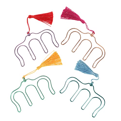 DECHOUS 4 Stück Klavier -Score -Clip paperclips paper clip Bücherklammer Musikpartitur-Clip Musikbuchhalter bücherregal Partiturhalter in Musiknotenform Musikseitenhalter Federstahl von DECHOUS