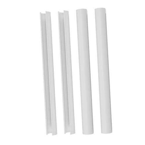 DECHOUS 4 Stück Rauchabgasrohr Dekorative Abdeckung moderne Kühlerabdeckung Heizkörperabdeckung Küche Kühlerrohrabdeckungen Dekorative Abdeckung für den Duschheizkörper PVC Weiß von DECHOUS
