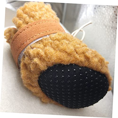DECHOUS 4 Stück Teiliges Winter Hundeschuhe aus Weichem Plüsch mit Rutschfester Sohle und Warm für Outdoor und Schneetage Braun DECHOUS 4 Stück Teiliges Winter Hundeschuhe aus Weichem Plüsch mit Rutschfester Sohle und Warm für Outdoor und Schneetage Braun von DECHOUS
