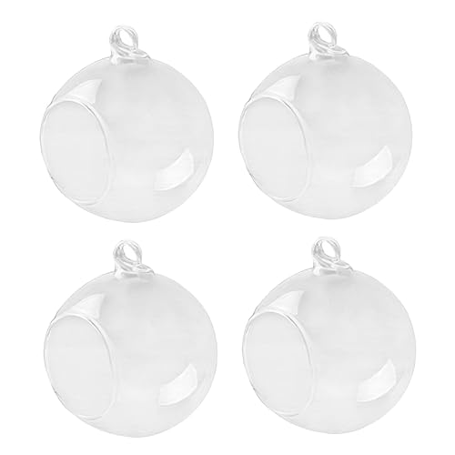 DECHOUS 4 Stück hängende Glaskugeln Terrarienset ästhetische Raumdekoration Fenstervase deckenverkleidung Wedding Decoration Hängendes Terrarium aus Glas Terrarium mit hängenden Pflanzen von DECHOUS