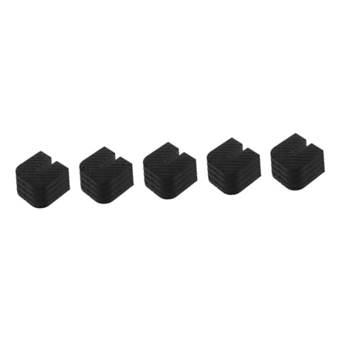 DECHOUS 5 Sätze Matte Für Fitnessgeräte Vibrationspads Für Klimaanlagen Absorber Anti-Vibrations-Pads Ziehen Um Gummimatte Gummipad U-förmige Pads Matte Für Kompressor Black 4 Stück * 5 von DECHOUS