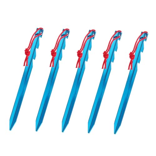 DECHOUS 5 Stück Teiliges Aluminiumlegierung Zeltpflöcke Dreieckig Verstellbar mit Seilbefestigung Robust und Windfest für Outdoor Camping Strand Gras Sand und Schnee DECHOUS 5 Stück Teiliges Aluminiumlegierung Zeltpflöcke Dreieckig Verstellbar mit Seilbefestigung Robust und Windfest für Outdoor Camping Strand Gras Sand und Schnee von DECHOUS