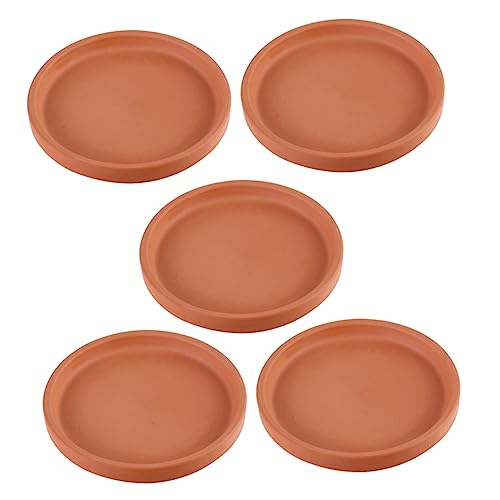 DECHOUS 5 Stück Teiliges Terrakotta Blumentopf Untersetzer Pflanzentablett Pflanzgefäß Schutz für Zuhause Garten Boden Kratzfest DECHOUS 5 Stück Teiliges Terrakotta Blumentopf Untersetzer Pflanzentablett Pflanzgefäß Schutz für Zuhause Garten Boden Kratzfest von DECHOUS