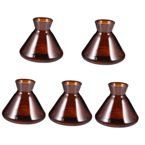 DECHOUS 5St Aromatherapie-Flasche Flaschen Trinken Stroh Isolierte Wasserflasche Schnapsflaschen büroradio bürolocher Diffusorflasche leer Leere Flasche mit ätherischen ölen Glas Brown von DECHOUS