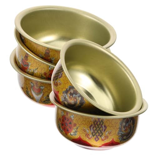 DECHOUS Elegante Dekorative Opferschale 5 Stück Buddhistische Schale Für Zuhause Restaurant Tempeldekoration DECHOUS Elegante Dekorative Opferschale 5 Stück Buddhistische Schale Für Zuhause Restaurant Tempeldekoration von DECHOUS