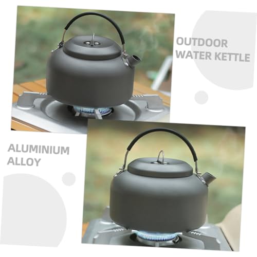 DECHOUS Aluminiumlegierung Camping Wasserkocher Teekessel Tragbar Leicht Hitzebeständig Ergonomischer Griff Outdoor für Wandern und Reisen von DECHOUS