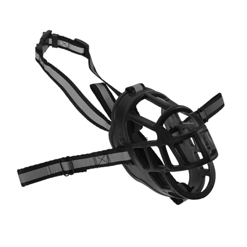 DECHOUS Atmungsaktiver Hundemaulkorb Verstellbar Bellen Maulkorb für Kleine bis Mittlere Hunde Mit Zungenbewegung Sicherer Sitz Für Outdoor und Training von DECHOUS