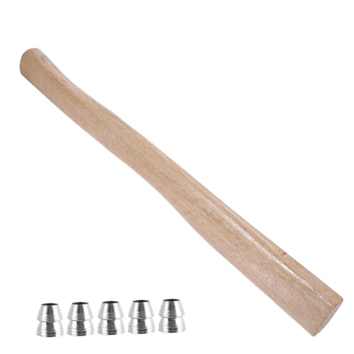 DECHOUS Axtstiel Ersatzset mit Robustem Hickory Griff und Kegelförmigen Keilen Langlebiger Fachmann Axtgriff für Spaltaxt und Beil Praktische Montagehilfe für Holzarbeiten von DECHOUS