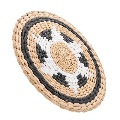 DECHOUS Boho Wandkorb Aus Seegras Handgefertigte Runde Wanddekoration Für Wohnzimmer Und Schlafzimmer Rustikale Deko Für Landhausstil von DECHOUS