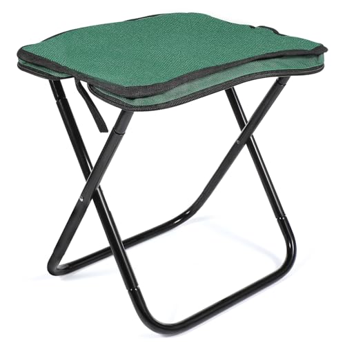 DECHOUS Tragbarer Faltbarer Hocker Campinghocker Aluminiumlegierung Leichter Outdoor Sitz Klappstuhl für Angeln Garten Picknick von DECHOUS
