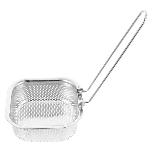 DECHOUS Edelstahl Nudelsieb mit Griff und Haken Feines Filtersieb für Hot Pot Braten und Kochen Vielseitiger Küchenhelfer Rostfrei Leicht zu Reinigen Robust und Korrosionsbeständig von DECHOUS