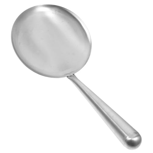 DECHOUS Edelstahl Tofu gehirn Schaufel mit Kurzem Griff Flache Reislöffel Schöpfkelle für Tofu Reis und Desserts Multifunktionales Küchenwerkzeug für Zuhause und Restaurant von DECHOUS