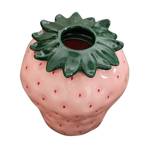 DECHOUS Erdbeer-keramikvase Blumenvase Erdbeervase Kleine Vase Tischvase Aus Keramik Erdbeerpflanzer Erdbeerdekor Getrockneter Blumentopf Rosa DECHOUS Erdbeer-keramikvase Blumenvase Erdbeervase Kleine Vase Tischvase Aus Keramik Erdbeerpflanzer Erdbeerdekor Getrockneter Blumentopf Rosa von DECHOUS