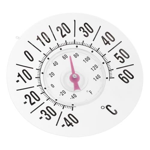 DECHOUS Fenster thermometer mit Saugnapf Präzises Analoges Raum Außenthermometer für Haus Gewächshaus Garten Vielseitiges Temperaturmessgerät für Innen Außenbereiche von DECHOUS
