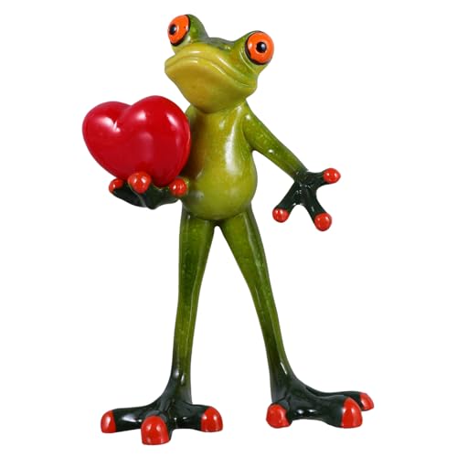 DECHOUS Frosch-Ornamente kreative haustür deko partyförmige Verzierung Frosch-Skulptur-Statue Dekorationen für Aquarien Mini-Figur kreatives Tierhandwerk Tischstatue Miniatur 3D von DECHOUS