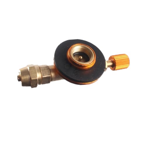 DECHOUS Gas Tank Inflation Valve Metall Adapter mit Selbstschließendem Anschluss für Camping Outdoor Kocher Gaskartuschen Nachfüllventil Sicherheitsventil von DECHOUS