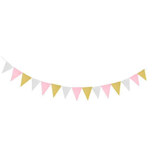 DECHOUS Geburtstag Girlande Teiliges Papier Wimpel Banner mit Glitzer Gold Weiß Wiederverwendbare Party Dekoration für Babyzimmer und Outdoor Feier DECHOUS Geburtstag Girlande Teiliges Papier Wimpel Banner mit Glitzer Gold Weiß Wiederverwendbare Party Dekoration für Babyzimmer und Outdoor Feier von DECHOUS