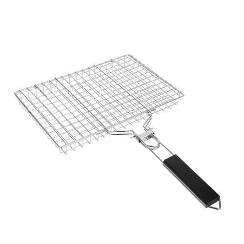 DECHOUS Grill Netzclip Faltbarer BBQ Korb für Gemüse und Fleisch Wiederverwendbare Grillzubehör für Outdoor Camping Robuste Konstruktion mit Feiner Polierverarbeitung von DECHOUS