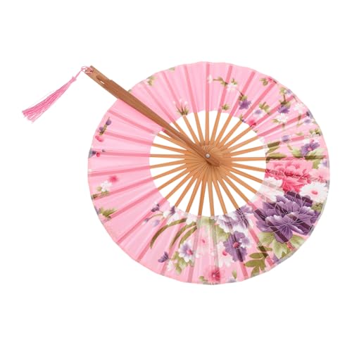 DECHOUS Handfächer Faltfächer Handventilator Chinesischer Vintage-faltfächer Griff Papierfächer Japanischer Fächer Requisite Dekorativer Bühnenfächer 4 Pfingstrose von DECHOUS