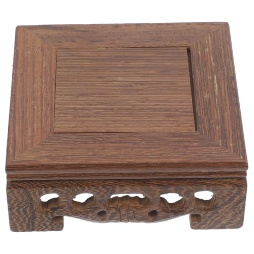 DECHOUS Hebebasis Aus Geschnitztem Holz Jarrones Decorativos Vasenständer Indoor Plants Orientalischer Buddha-ständer Pflanzenständer Holz Holzvase Buddhist Holztisch Räuchergefäß Hölzern von DECHOUS
