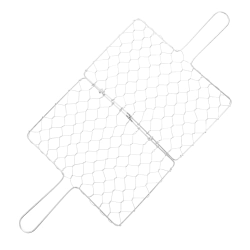 DECHOUS Hitzebeständiger Fisch Grillkorb aus Robustem Eisen mit Langem Griff Leichter Haushalts Grillkorb für Outdoor Picknick zum Grillen von Fleisch und Gemüse Langlebiges Bbq Zubehör von DECHOUS
