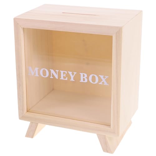 DECHOUS Holz Sparschwein Erwachsene aus Sicherem Massivholz Praktischer Spartopf mit Transparentem Sichtfenster Glatte Oberfläche für Kinderfinanzbildung und Geschenkgebrauch DECHOUS Holz Sparschwein Erwachsene aus Sicherem Massivholz Praktischer Spartopf mit Transparentem Sichtfenster Glatte Oberfläche für Kinderfinanzbildung und Geschenkgebrauch von DECHOUS