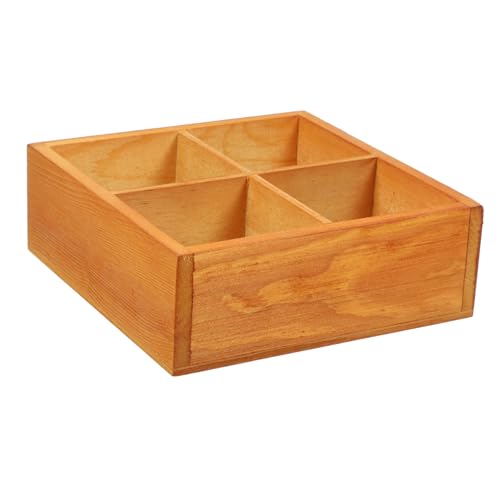 DECHOUS Organizer mit Fächern Multifunktionale Aufbewahrungsbox für Pflanzen Fach Unterteilt für Tischdeko und Ordnung Kaffee Farbton von DECHOUS