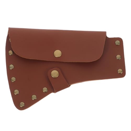 DECHOUS PU Axtschutz Hülle Wasserdichtes Outdoor Axt Cover Ergonomisch Weiches Material Komfortabler Griff Für Camping Gartenarbeit Vielseitige Schutzhülle Braun Klein von DECHOUS
