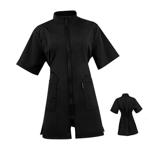 DECHOUS Pflegekleidung Hundepflege Smock mit Multifunktionalen Taschen Maschinenwaschbar Reißfest Vielseitig Einsetzbar für Hundesalon und Haustierpflege Schwarz Mittellanger Ärmel DECHOUS Pflegekleidung Hundepflege Smock mit Multifunktionalen Taschen Maschinenwaschbar Reißfest Vielseitig Einsetzbar für Hundesalon und Haustierpflege Schwarz Mittellanger Ärmel von DECHOUS