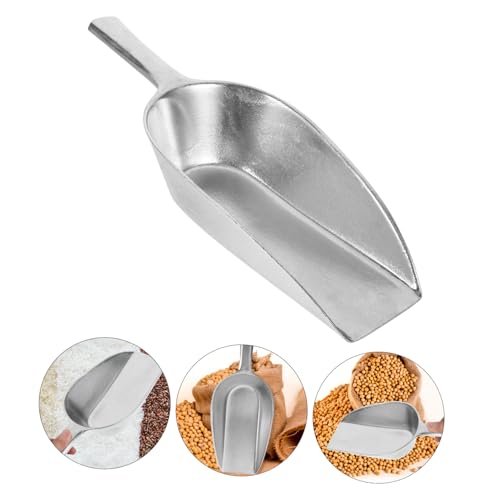 DECHOUS Retro Aluminium Futterschaufel Getreideschaufel Mehrzweck Futtertonne Schaufel für Tiere Langlebig und Handlich mit Glatter Oberfläche und Ergonomischem Griff von DECHOUS