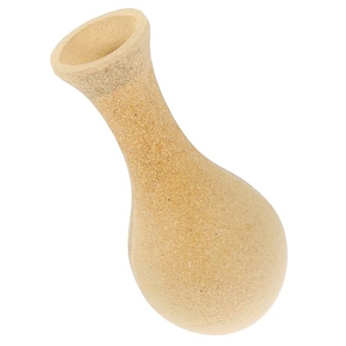 DECHOUS Retro-Vase aus Holz im Used-Look künstlich Blumenvase malen handgefertigte Blumenvase DIY-Vase zeichnen einmachgläser büro Dekoration künstlerische Vasenform Vasen selber Machen von DECHOUS