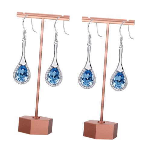 DECHOUS Rosegold Schmuckhalter Schmuckständer für Ohrringe Halsketten Modischer Schmuck Organizer Einfach zu Montieren Stilvoller Schmuck Aufbewahrungständer Groß von DECHOUS