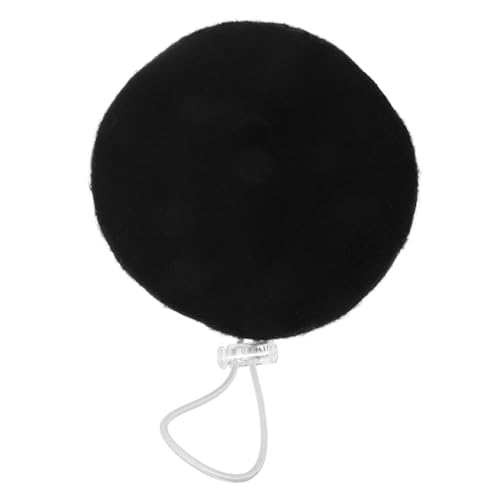 DECHOUS Schwarze Baskenmütze für Haustiere Leichtes Komfortables Design Dekorativer Hunde und Katzenhut für Party Fotoaccessoire Niedliche Kopfbedeckung von DECHOUS