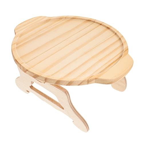 DECHOUS Sofa Armlehne Tablett Runder Snack Tisch Faltbares Design Für Couch Bett von DECHOUS