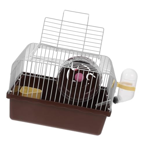 DECHOUS Tragbarer Hamsterkäfig mit Wasserflaschenhalter und Zubehör Kleiner Haustierträger für Hamster Chinchillas und Kleine Nagetiere Handlicher Reisekäfig für Sicheren Transport und von DECHOUS