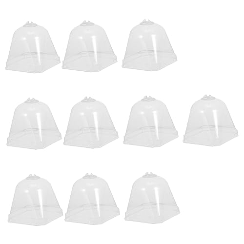 DECHOUS Transparente Pflanzenschutzhaube Frostschutz Kunststoff Cloche für Gemüse und Saatsämlinge Atmungsaktive Anzuchthaube für Gesundes Pflanzenwachstum Wetterfest für Kleine Pflanzen von DECHOUS