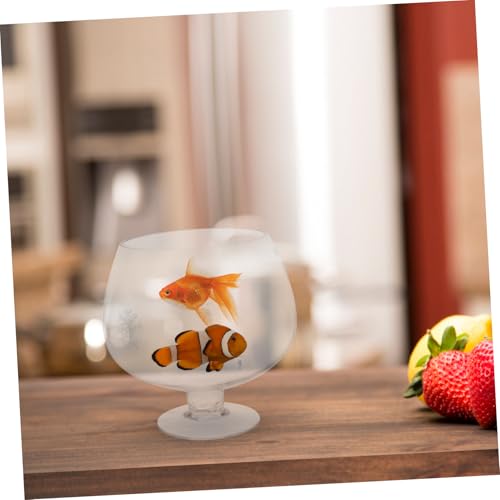 DECHOUS Transparenter Multifunktionaler Glasfischbehälter Eleganter Betta Aquarium Tank für Schreibtisch Dekoratives mit Robustem Pet Material für Büro und Wohnraumgestaltung von DECHOUS