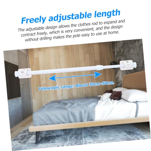 DECHOUS Verstellbare Bohrfreie Teleskop Kleiderstange aus Robustem Metall Flexibler Rostfreier Wäscheständer für Schlafzimmer und Bad Einfache Montage Praktische Stabile Ausziehstange von DECHOUS
