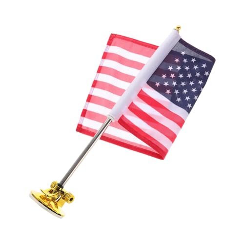 DECHOUS Verstellbarer Teleskop Fahnenmast mit Starkem Saugnapf Rostfreier Stahlhalterung Auto Fahnenhalter für US Flagge Stabile Befestigung für Fahrzeugparaden und Feierlichkeiten von DECHOUS