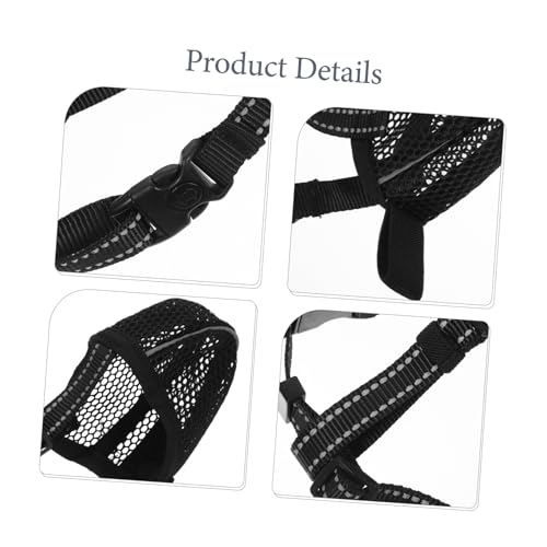 DECHOUS Weicher Verstellbarer Maulkorb für Große Hunde Atmungsaktives Netzgewebe Schutz vor Beißen Kauen und Giftködern Komfortable Hunde Mundabdeckung für Sicheres Training von DECHOUS