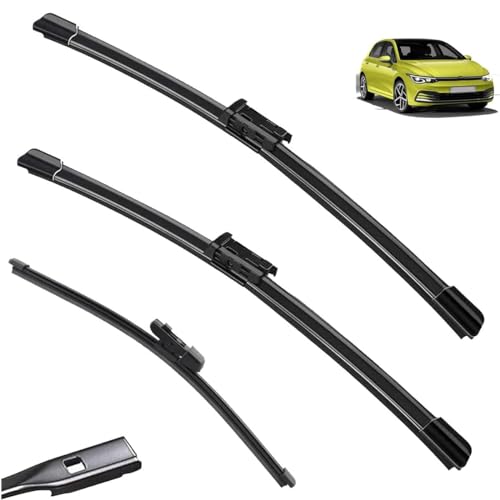 DECI Scheibenwischer für VW Golf 8 2020-2024,Auto Scheibenwischer Frontscheibe Scheibenwischerblätter Vorne Und Hinten Set von DECI