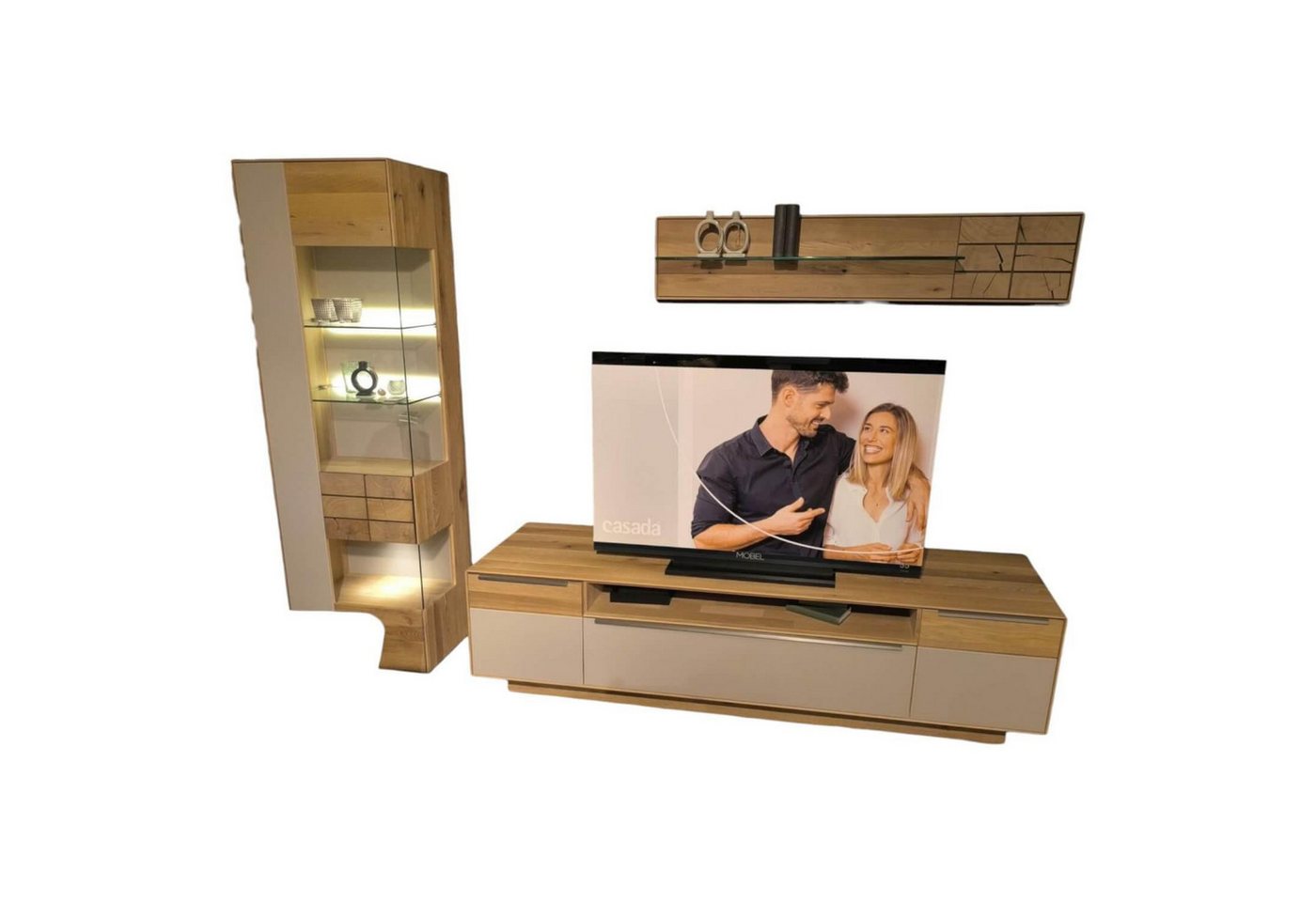 DECKER Anbauschrank Wohnkombination Carson Asteiche Massiv Bianco Geölt Front DECKER Anbauschrank Wohnkombination Carson Asteiche Massiv Bianco Geölt Front von DECKER