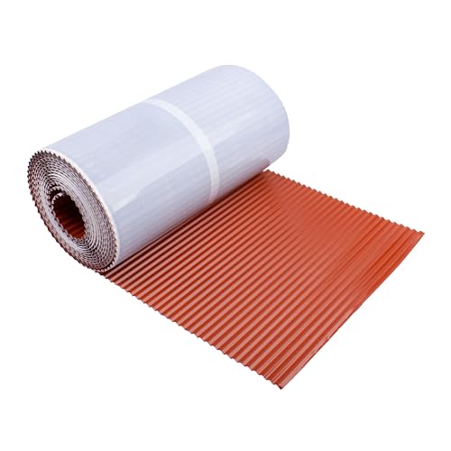 Decket Kaminanschlussband EuroTec Classic AL 300, Selbstklebendes Anschlussband für Schornstein, Wandanschlussband aus Aluminium, Witterungs- und UV-beständig, zur Dachabdichtung, Ziegelrot von DECKET