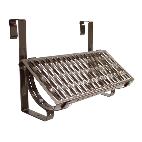 Decket Laufrost für Dach & Schornstein, Komplettset Typ D mit Dachtritt, Haltern, Befestigungen & Befestigungsschrauben, Trittfläche zur Bewegung auf dem Dach, Laufgitter, 80 cm Länge, Braun von DECKET
