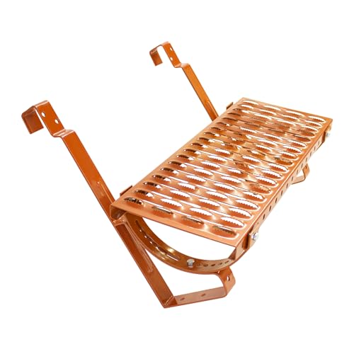 Decket Laufrost für Dach & Schornstein, Komplettset Typ L mit Dachtritt, Haltern, Befestigungen & Befestigungsschrauben, Trittfläche zur Bewegung auf dem Dach, Laufgitter, 60 cm Länge, Ziegelrot von DECKET